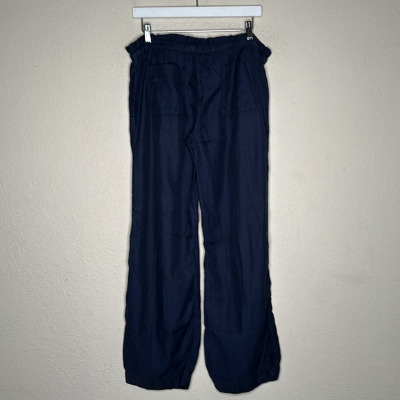 NWOT James Perse Wide Leg Drawstring Pants Blue Size 3 (Large) Cotton Cupro - Picture 6 of 10